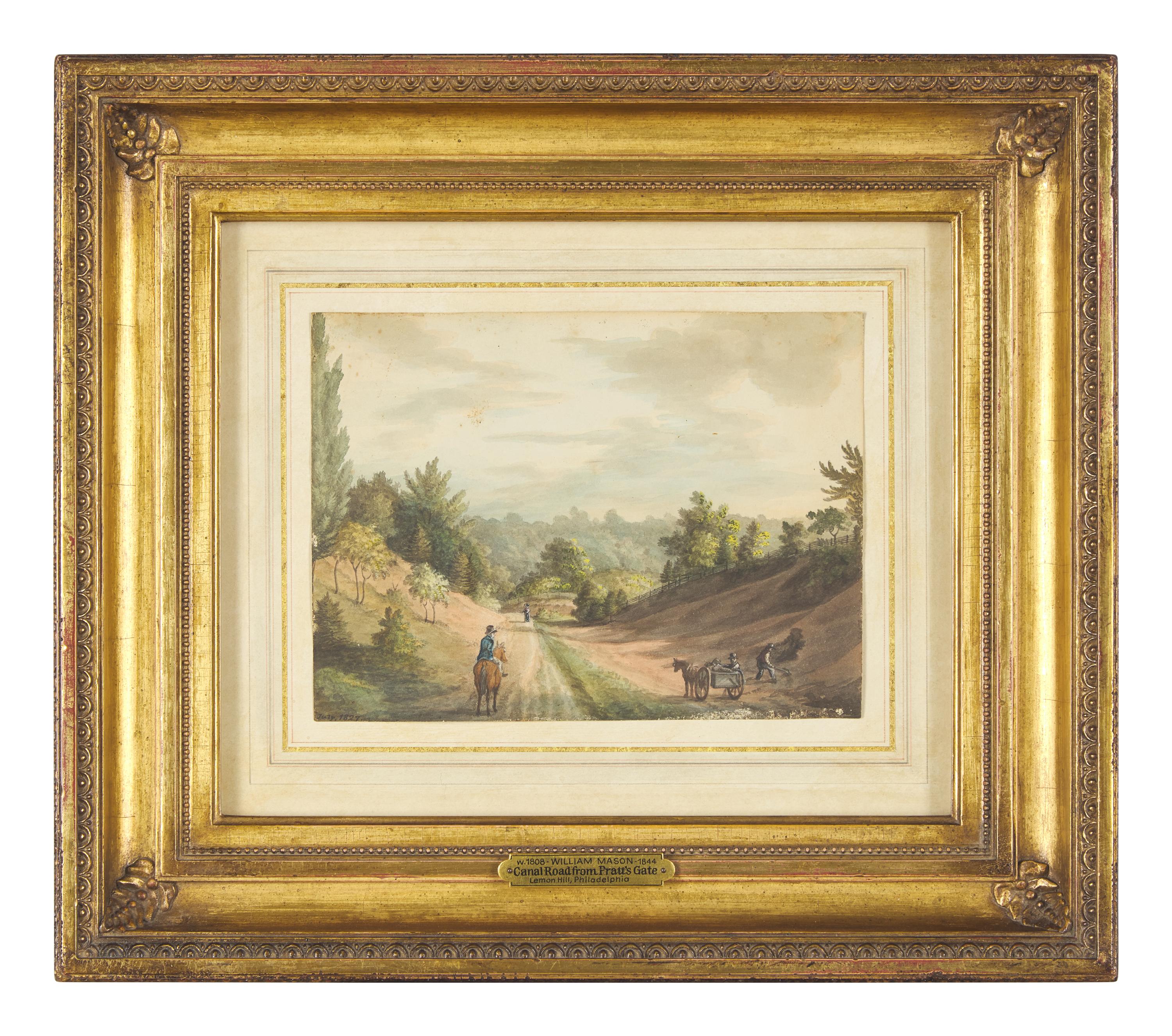 William Mason (1808-1844), Canal Road from Pratt's Gate, Lemon Hill, Philadelphia