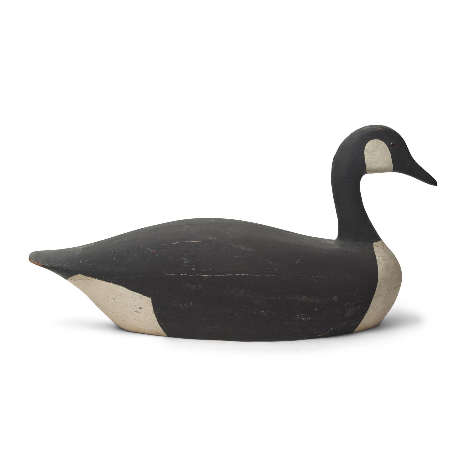 A Carved and Painted Wood Canada Goose Decoy