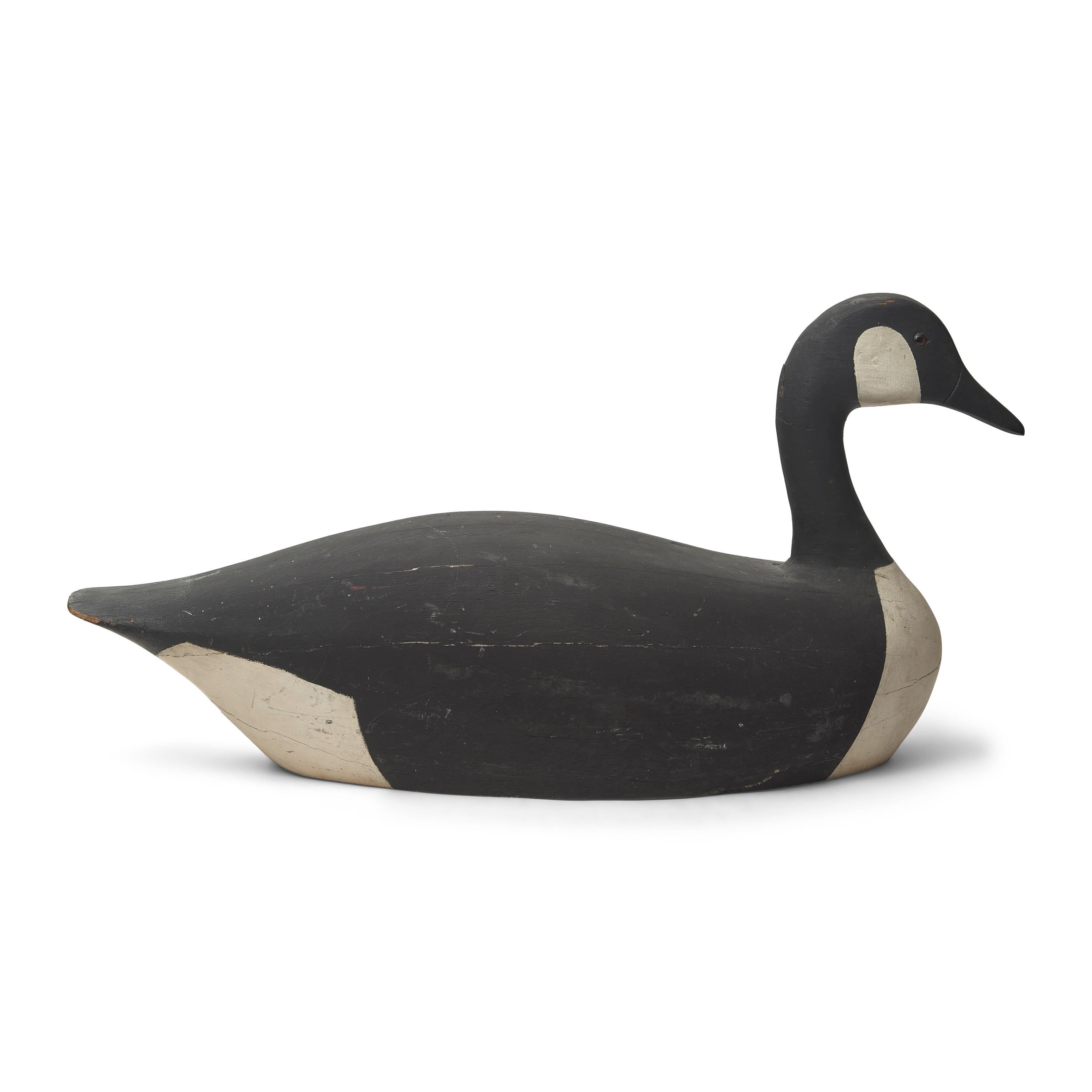 A Carved and Painted Wood Canada Goose Decoy