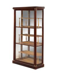 A Biedermeier Mahogany Vitrine Cabinet