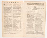 [FRENCH & INDIAN WAR - BATTLE OF JUMONVILLE GLEN]. The London Magazine: Or, Gentleman's Monthly Intelligencer . London: R. Baldwin, August 1754.