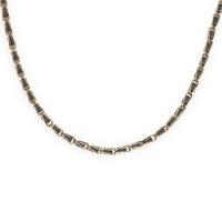 Hematite and Yellow Gold Necklace