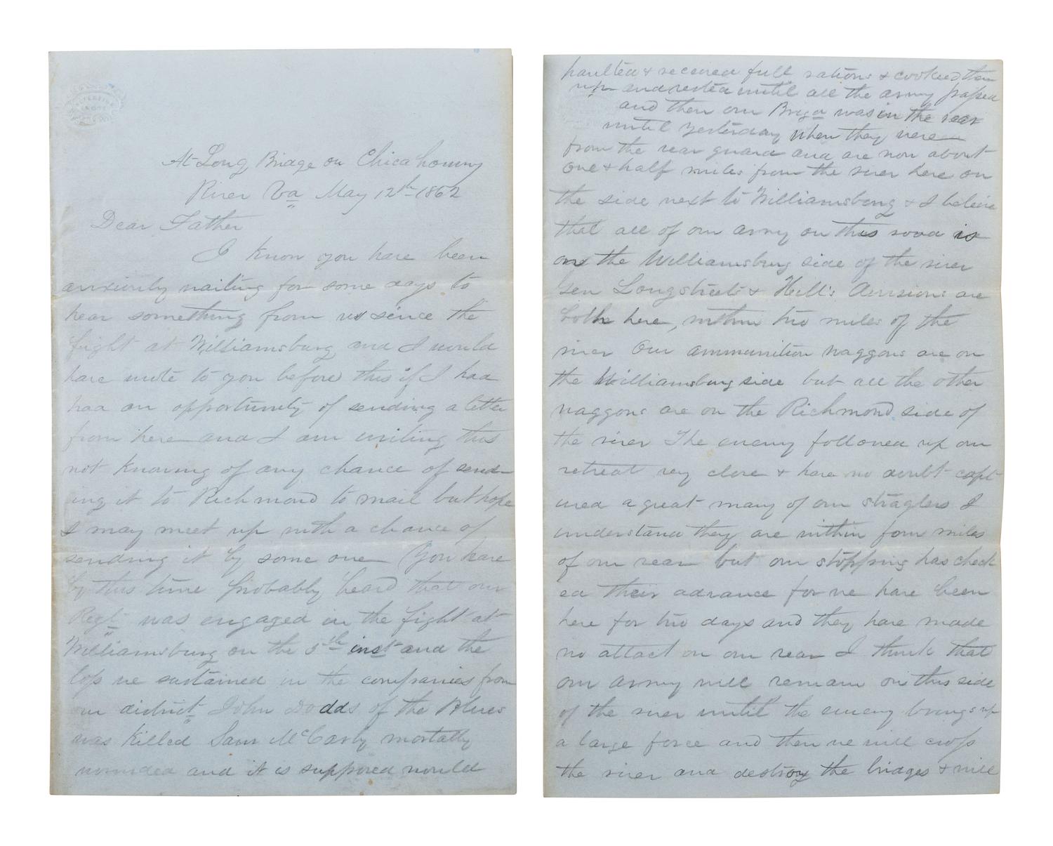 [CIVIL WAR]. Civil War archive of Ordnance Sgt. David H. Wilson (1831-1863), Co. F, 6th South Carolina Infantry, including war-date letters, diary, and photographs.