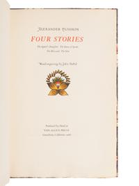 [ALLEN PRESS]. PUSHKIN, Aleksandr Sergyeevich (1799-1837). Four Stories . Greenbrae, CA: Allen Press, 1987.