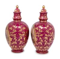 A Pair of Vienna Porcelain Urns