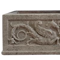 A Cast Stone Planter with Vine Decoration 36" W x 11.5" D x 11" H — United States, Early 20th Century