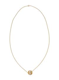DIAMOND AND YELLOW GOLD PENDANT NECKLACE
