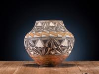 Acoma Polychrome Pottery Olla