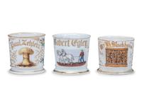 Three Farmer's Occupational Shaving Mugs