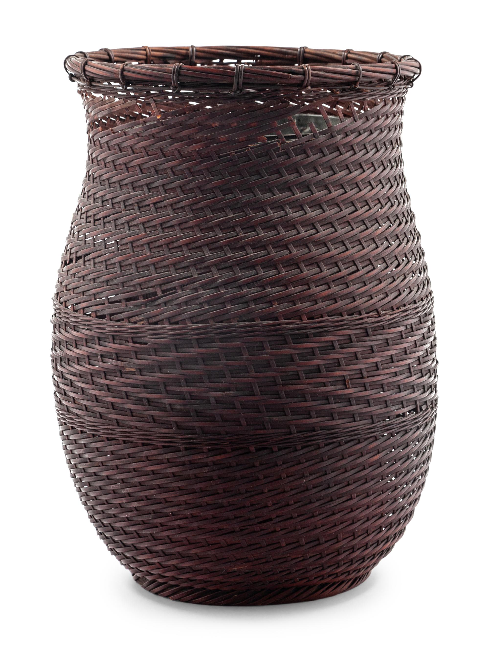 Four Japanese Bamboo Ikebana Baskets