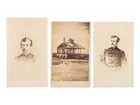 [US COLORED TROOPS]. A group of 10 CDVs featuring officers of the 54th and 55th Massachusetts Regiments, USCT.