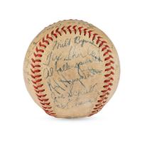 A 1945 St. Louis Browns Team Signed Autograph Baseball