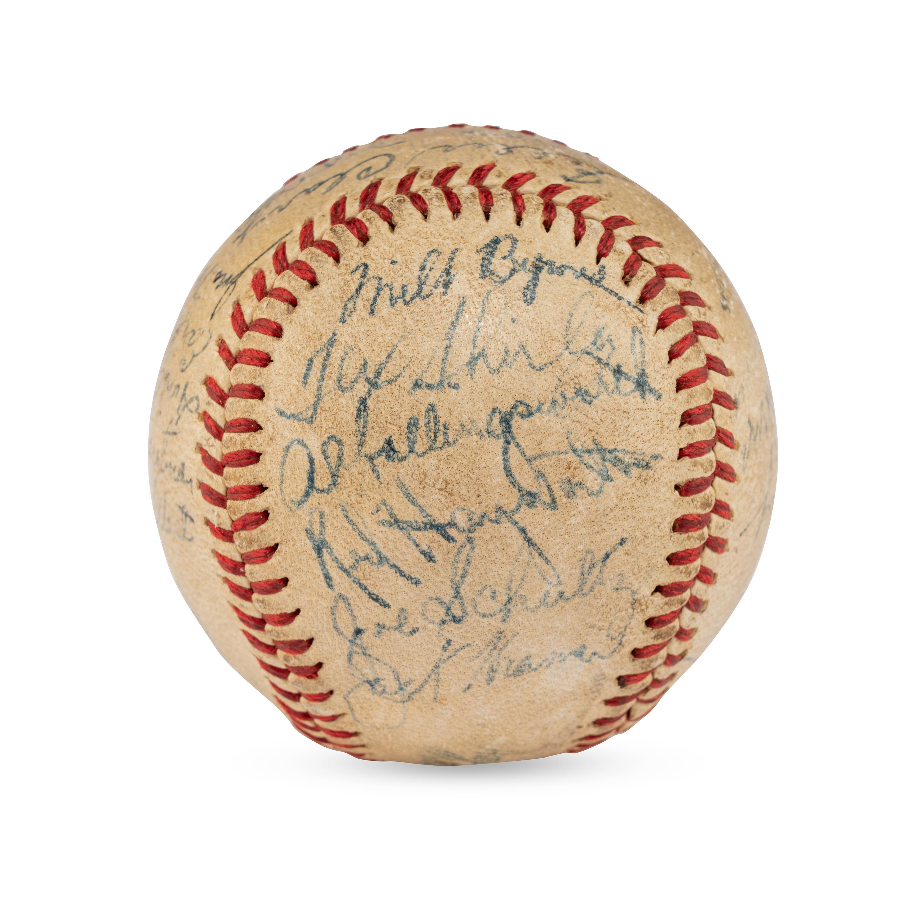 A 1945 St. Louis Browns Team Signed Autograph Baseball