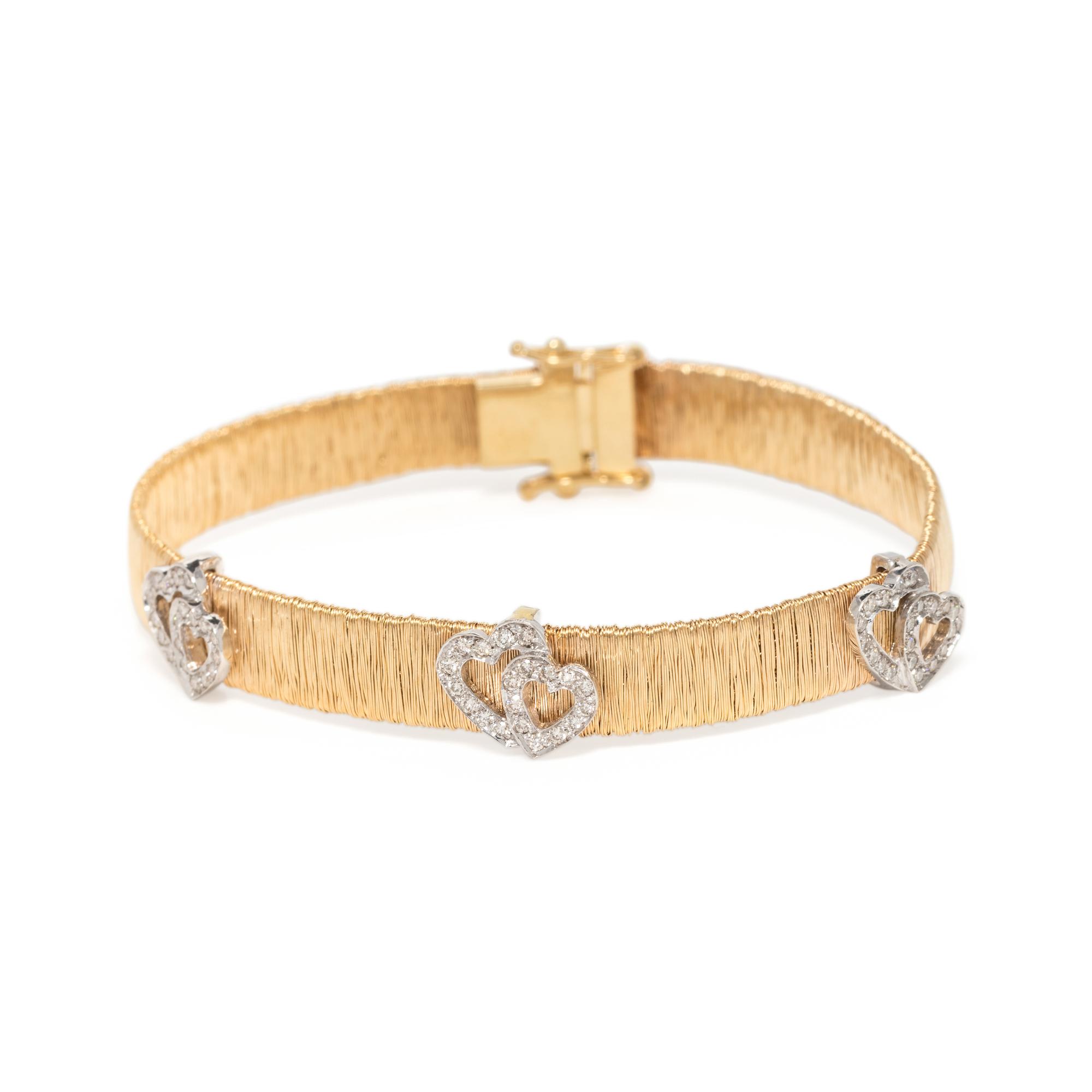 YELLOW GOLD AND DIAMOND BRACELET