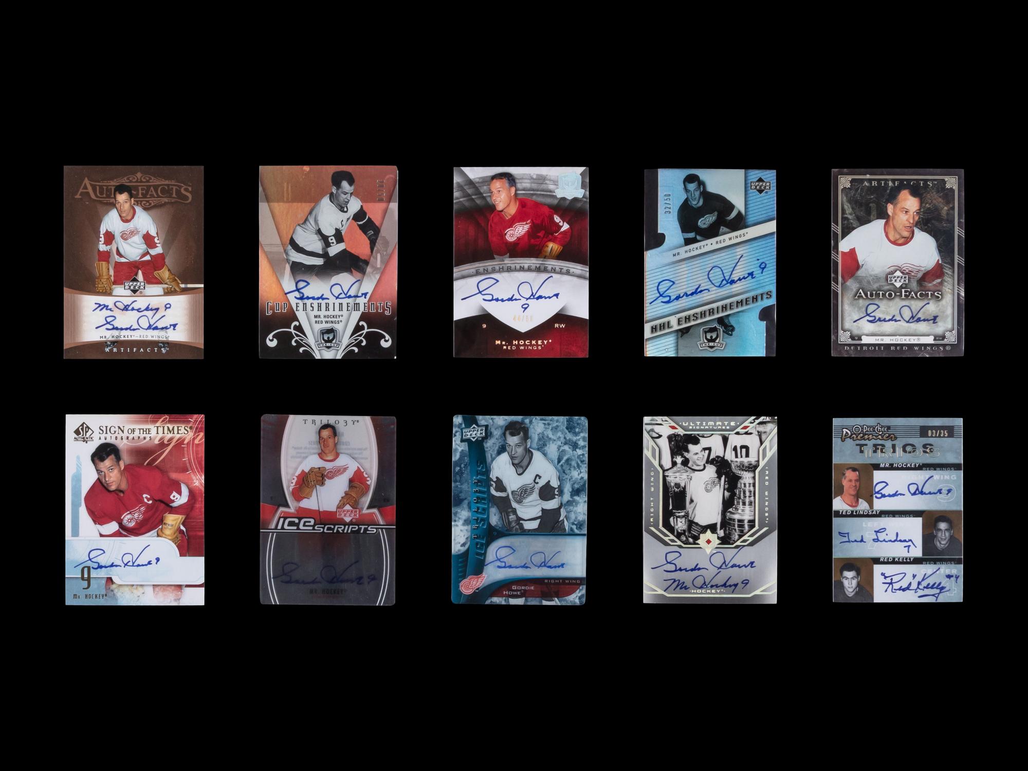 The Ultimate Collection of Gordie Howe Signed Autograph Hockey Cards (32 Total)