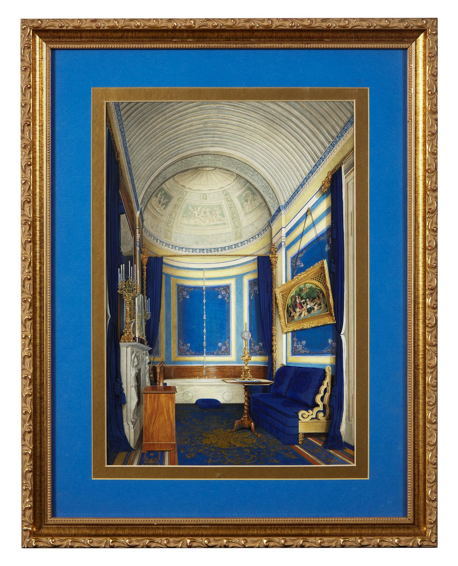 The Bathroom of Grand Princess Maria Alexandrovna , from Interiors of the Winter Palace , 1852