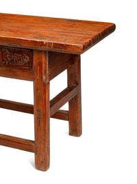 A Spanish Baroque Style Walnut Trestle Table