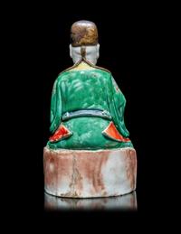 A Chinese Famille Verte Porcelain Figure of Wenchang