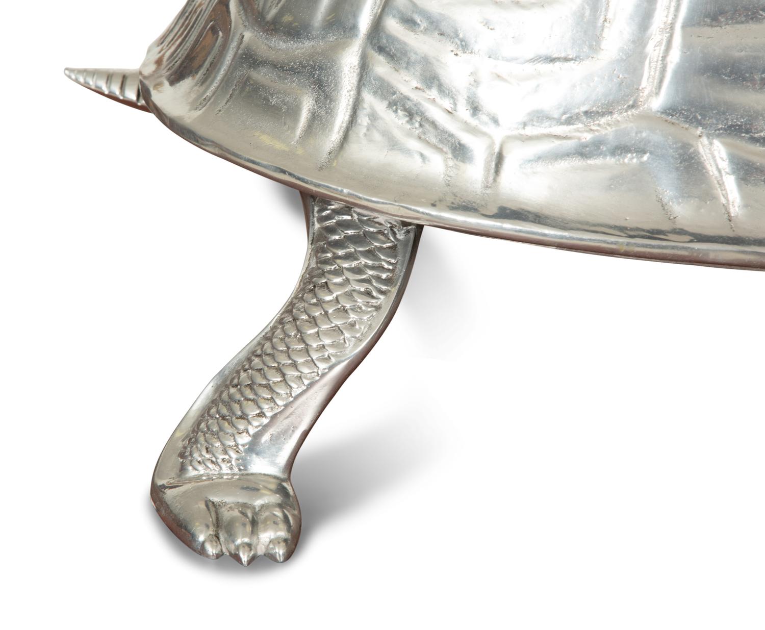 A Monumental Arthur Court Silver Aluminum Turtle Meat Dome