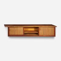 George Nakashima (American, 1905-1990) Triple Sliding-Door Hanging Wall Cabinet, New Hope, Pennsylvania, 1966