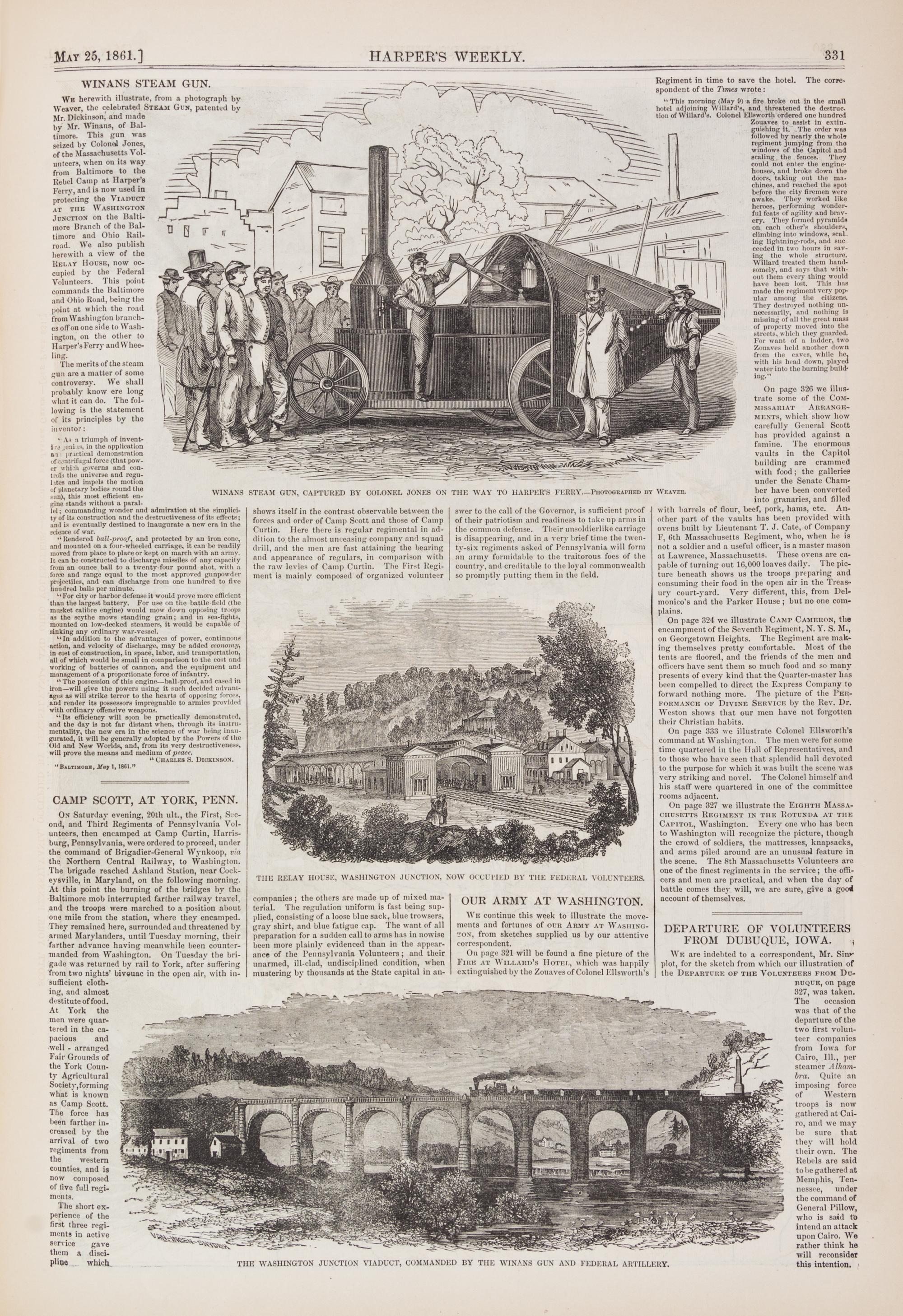 (CIVIL WAR, HARPER'S WEEKLY) NY, 1861-1865. Vols. V-IX. Full Civil War content. Profusely illustrated.
