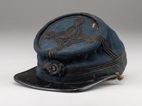 [CIVIL WAR]. Chasseur-style cap with 3rd regiment number and insignia and officer's sash.