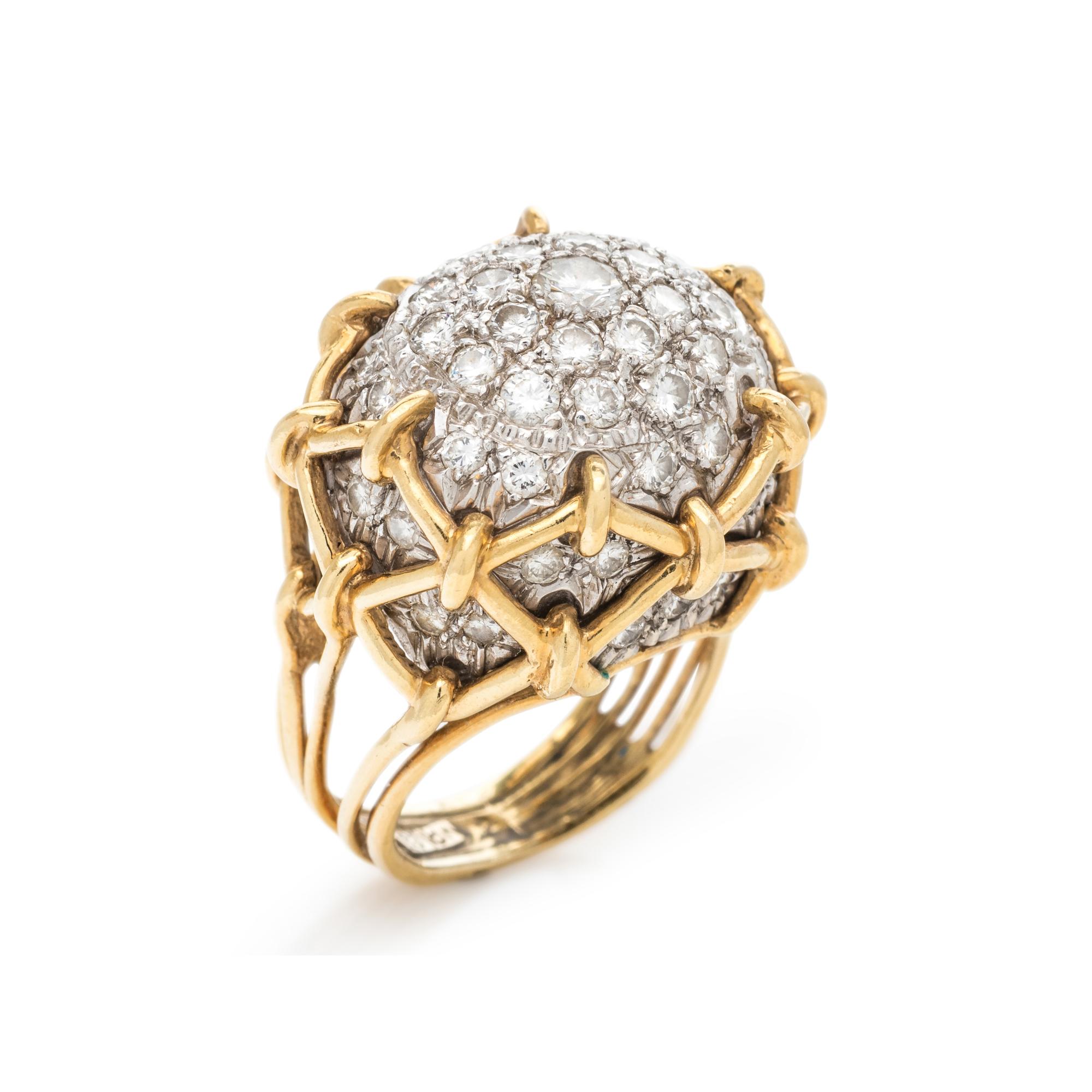BICOLOR GOLD AND DIAMOND RING