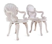 A Pair of Venetian Style Grotto Armchairs