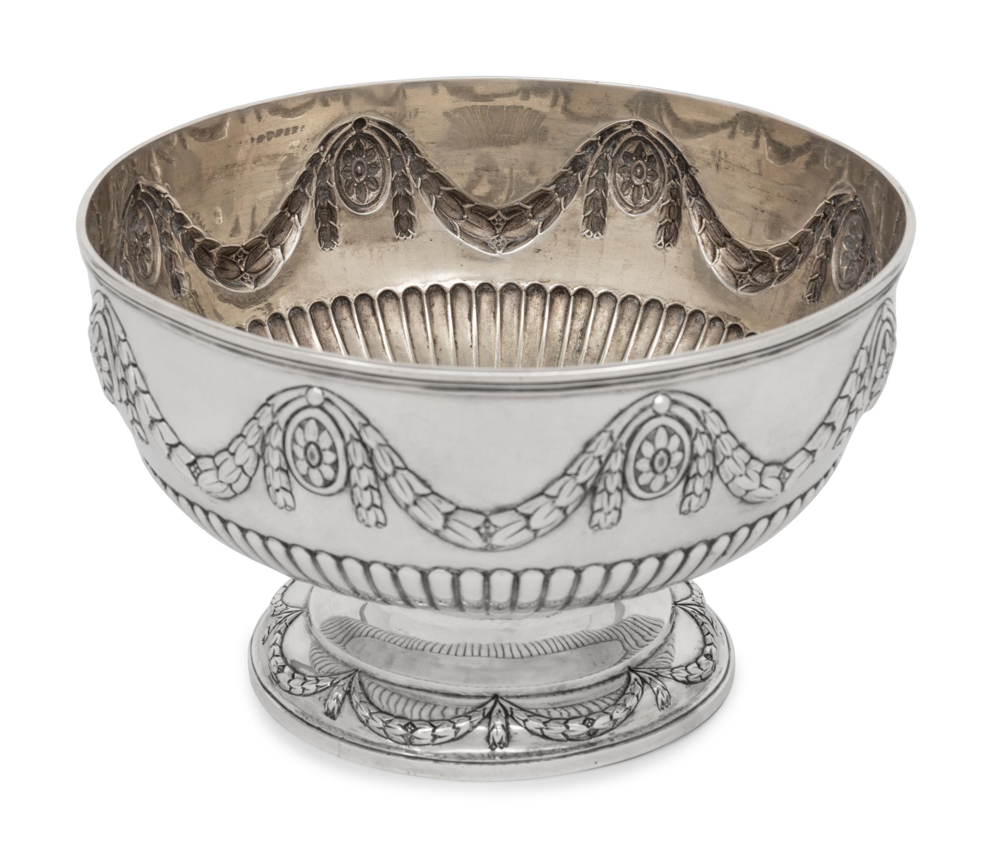 A Victorian Silver Centerpiece Bowl