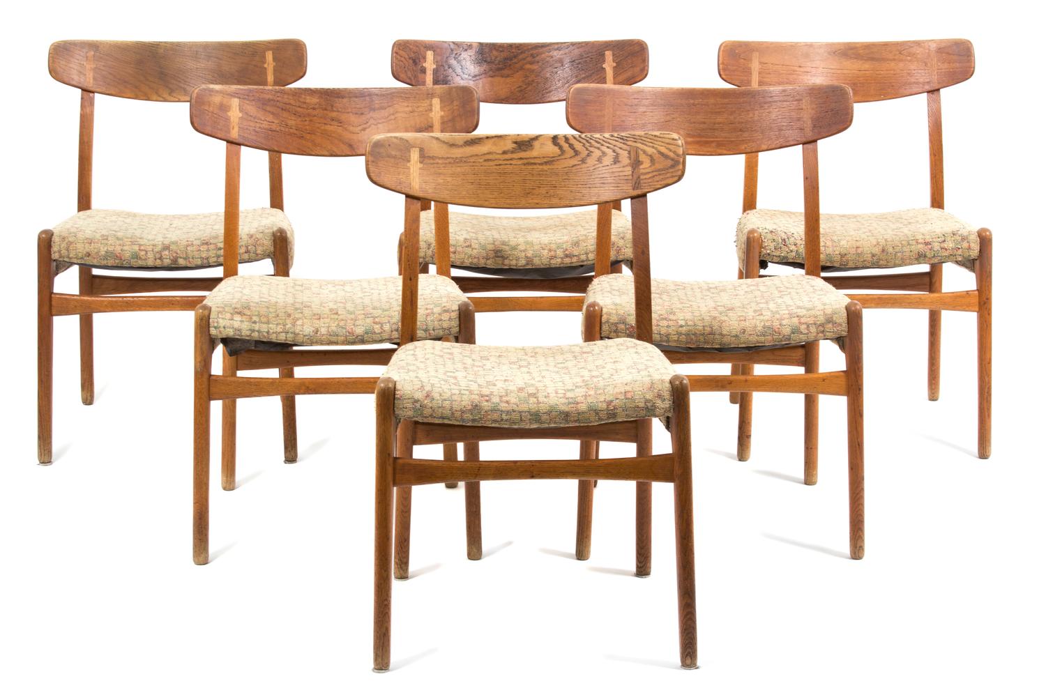 Hans Wegner (Danish, 1914-2007), CARL HANSEN & SON, 1950s, set of six dining chairs
