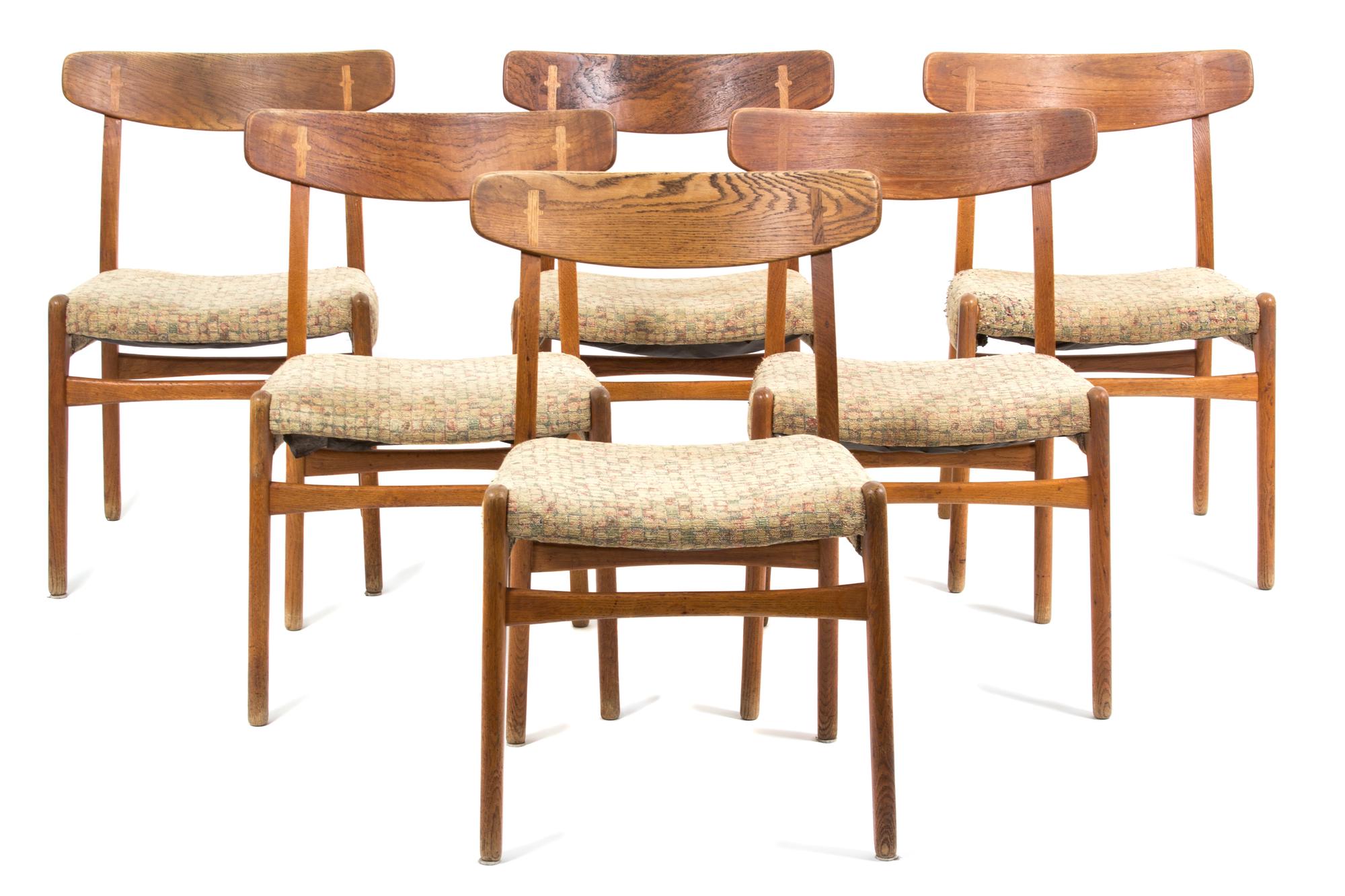 Hans Wegner (Danish, 1914-2007), CARL HANSEN & SON, 1950s, set of six dining chairs