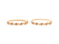 PAIR OF YELLOW GOLD AND DIAMOND BANGLE BRACELETS