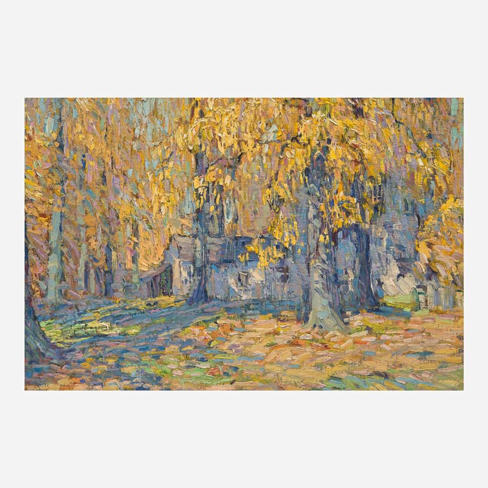 John Fulton Folinsbee (American, 1892–1972) Golden Afternoon (A Triptych)