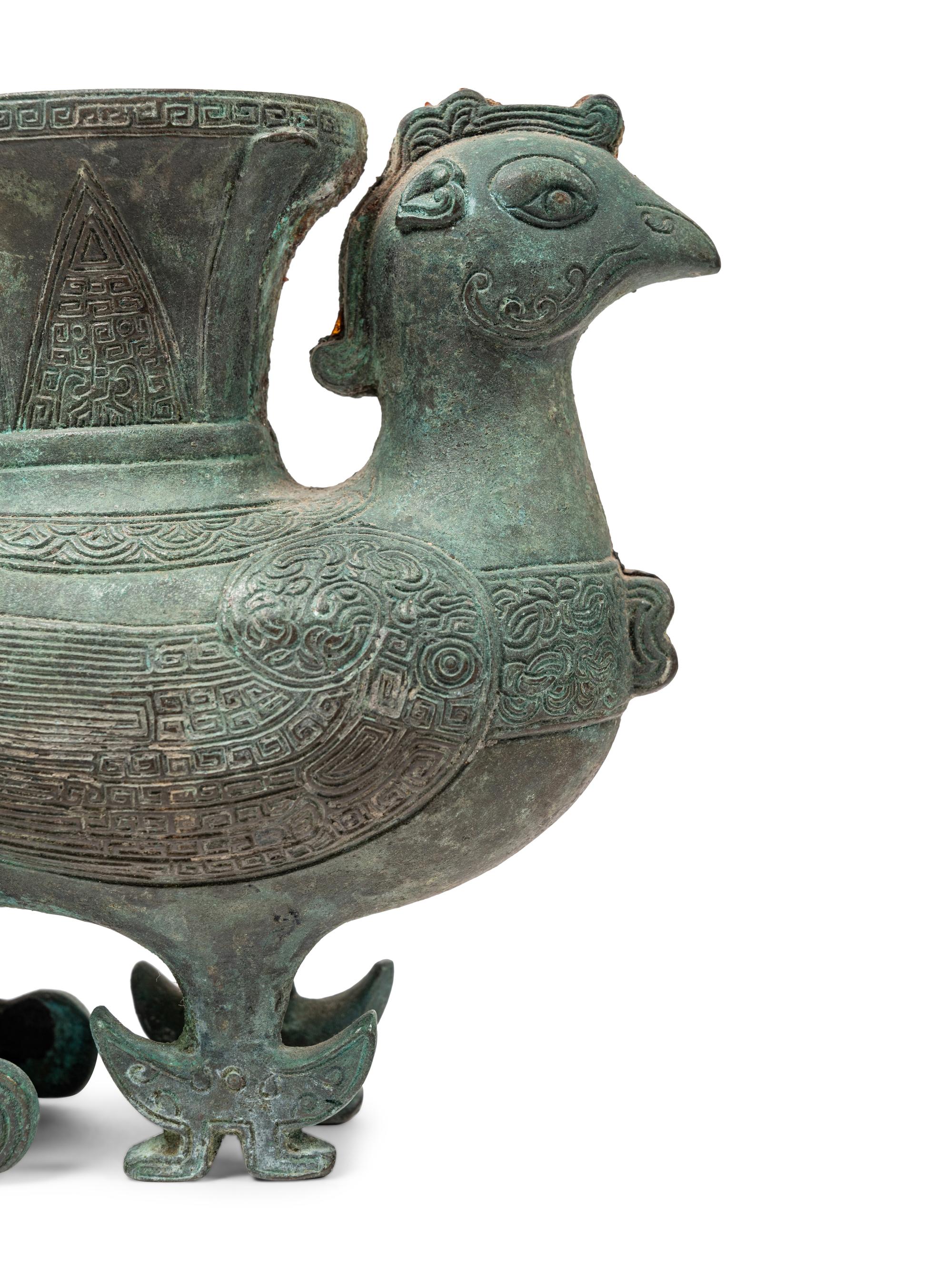Six Chinese Bronze Animal-Form Articles