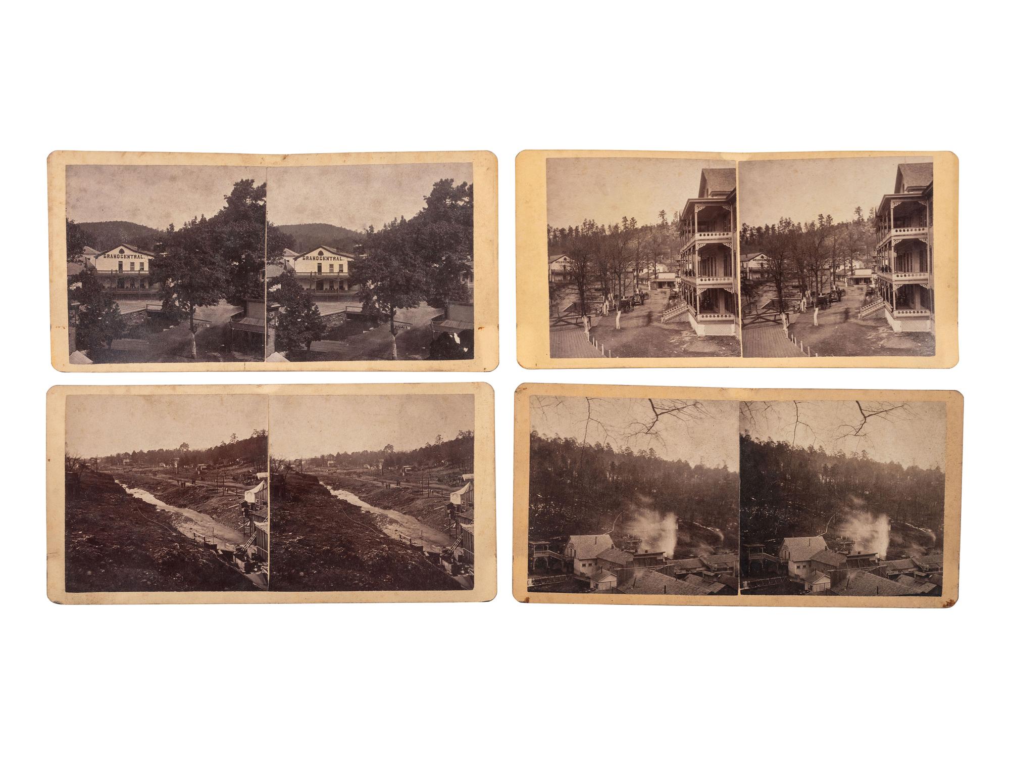[EARLY PHOTOGRAPHY]. KENNEDY, J.F., photographer. 13 stereoviews of Hot Springs, AR and surroundings