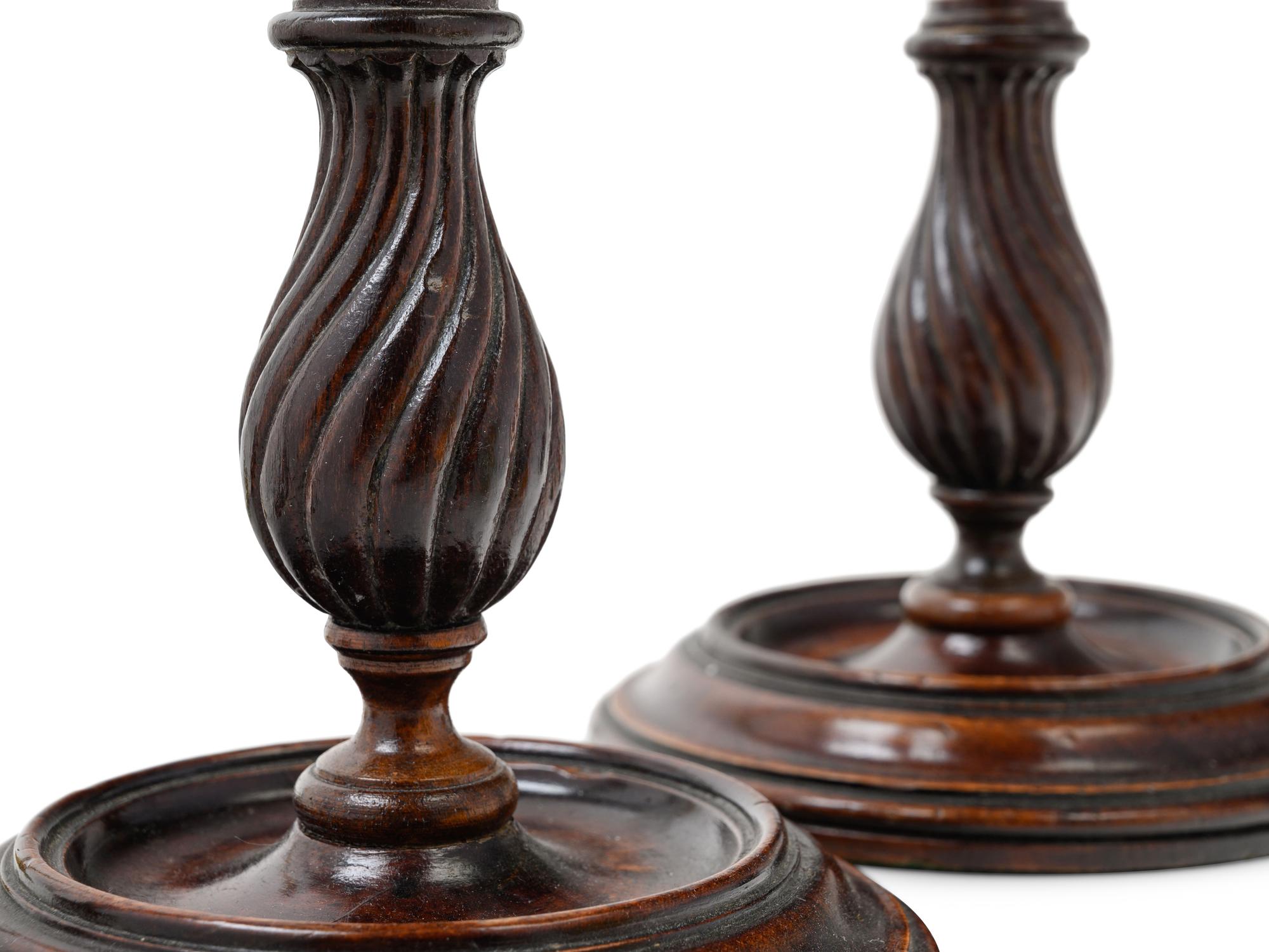 Three Pairs of English Candlesticks and a Brass Spittoon