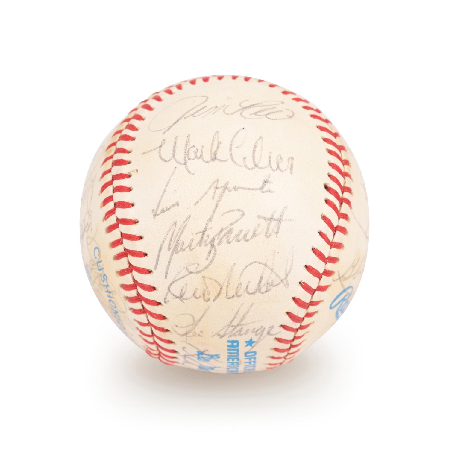 A 1983 Boston Red Sox Team Signed Autograph Baseball with 29 Signatures (Beckett Authentication Services Letter BAS Certified),