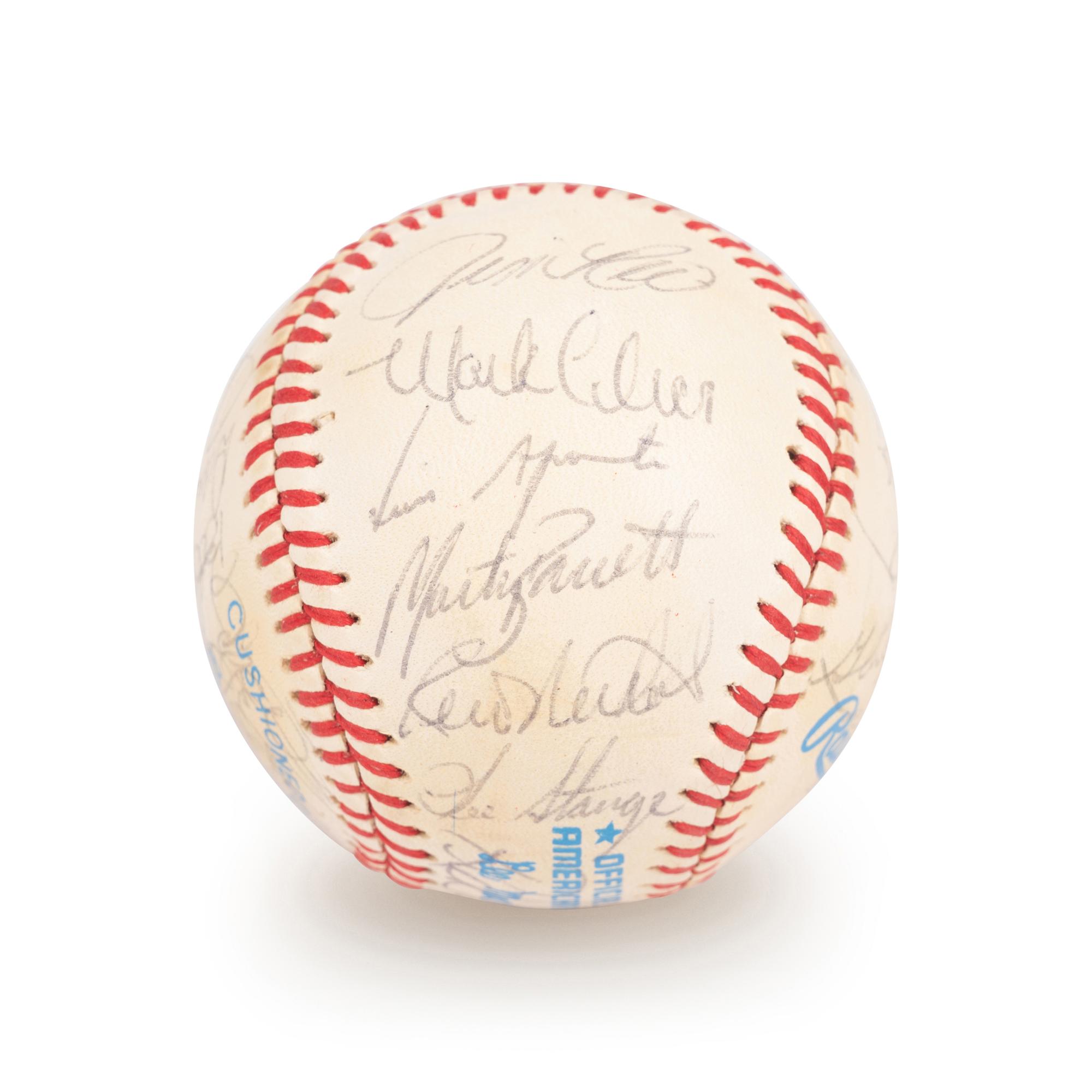 A 1983 Boston Red Sox Team Signed Autograph Baseball with 29 Signatures (Beckett Authentication Services Letter BAS Certified),