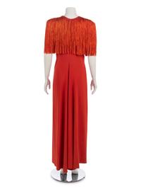Teal-Traina Evening Dress, 1940s