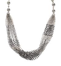 TAHITIAN CULTURED PEARL, DIAMOND, AND BLACK DIAMOND NECKLACE