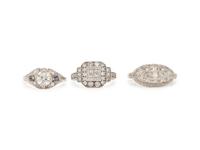 COLLECTION OF DIAMOND RINGS