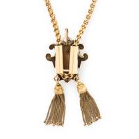 VICTORIAN, YELLOW GOLD SLIDE NECKLACE