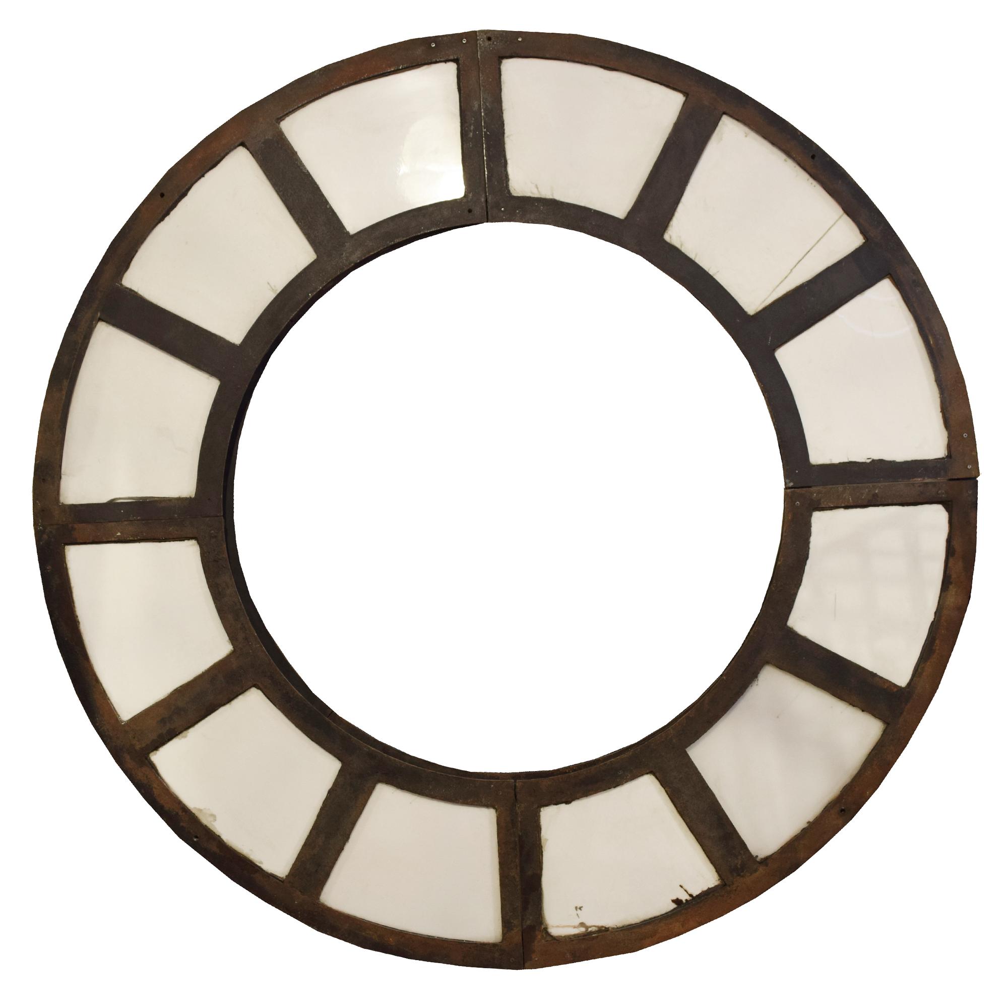 An Iron Clock Face 76" W x 1.5" D x 76" H — United States, Circa 1900