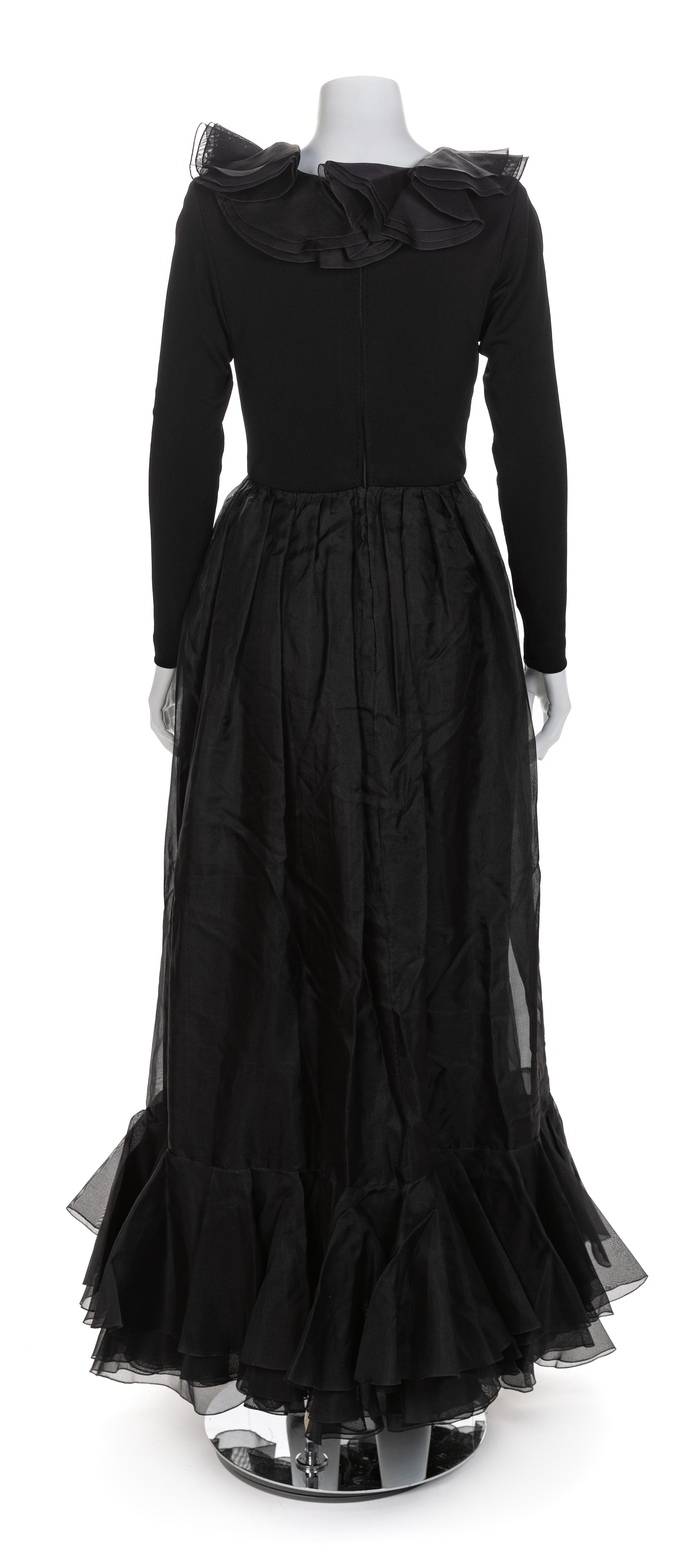 A Bob Mackie and Ray Aghayan Black Gown, 1980-90s