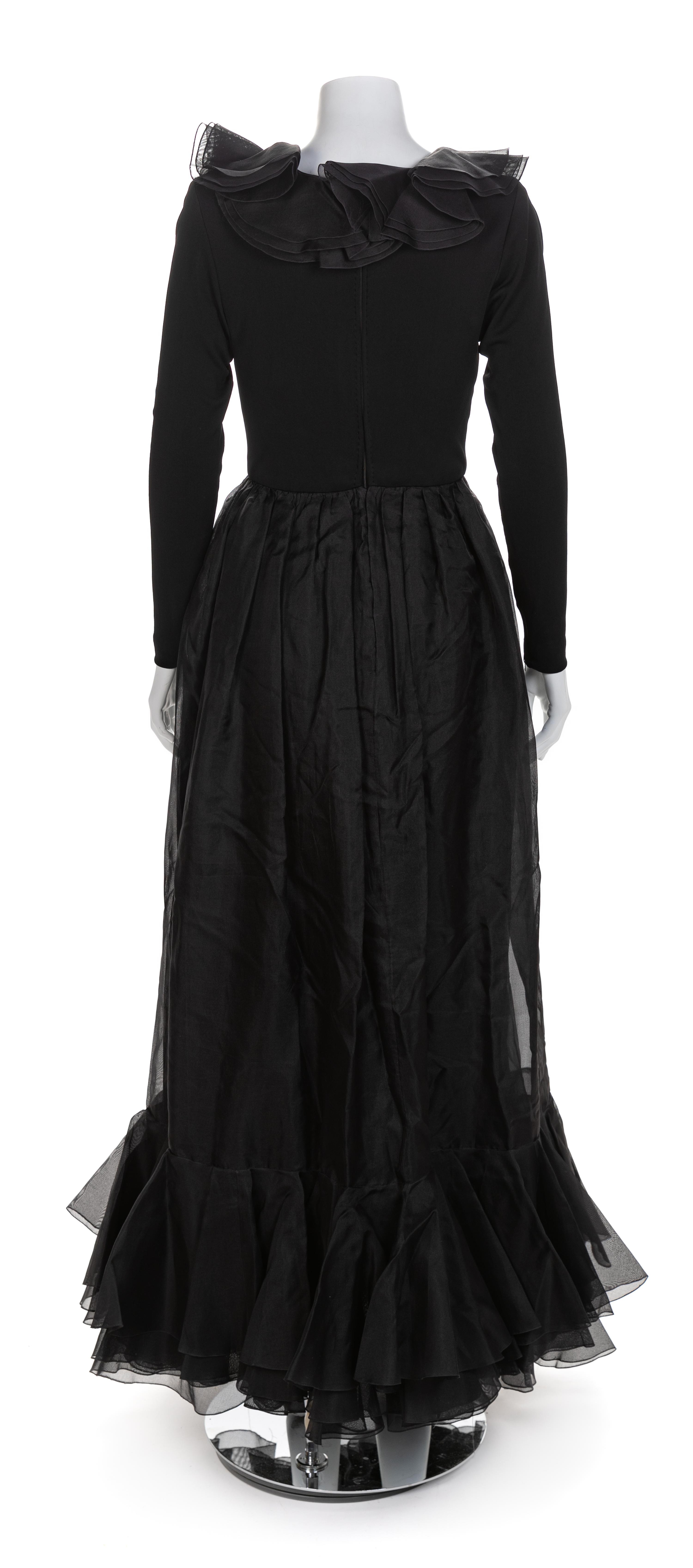A Bob Mackie and Ray Aghayan Black Gown, 1980-90s