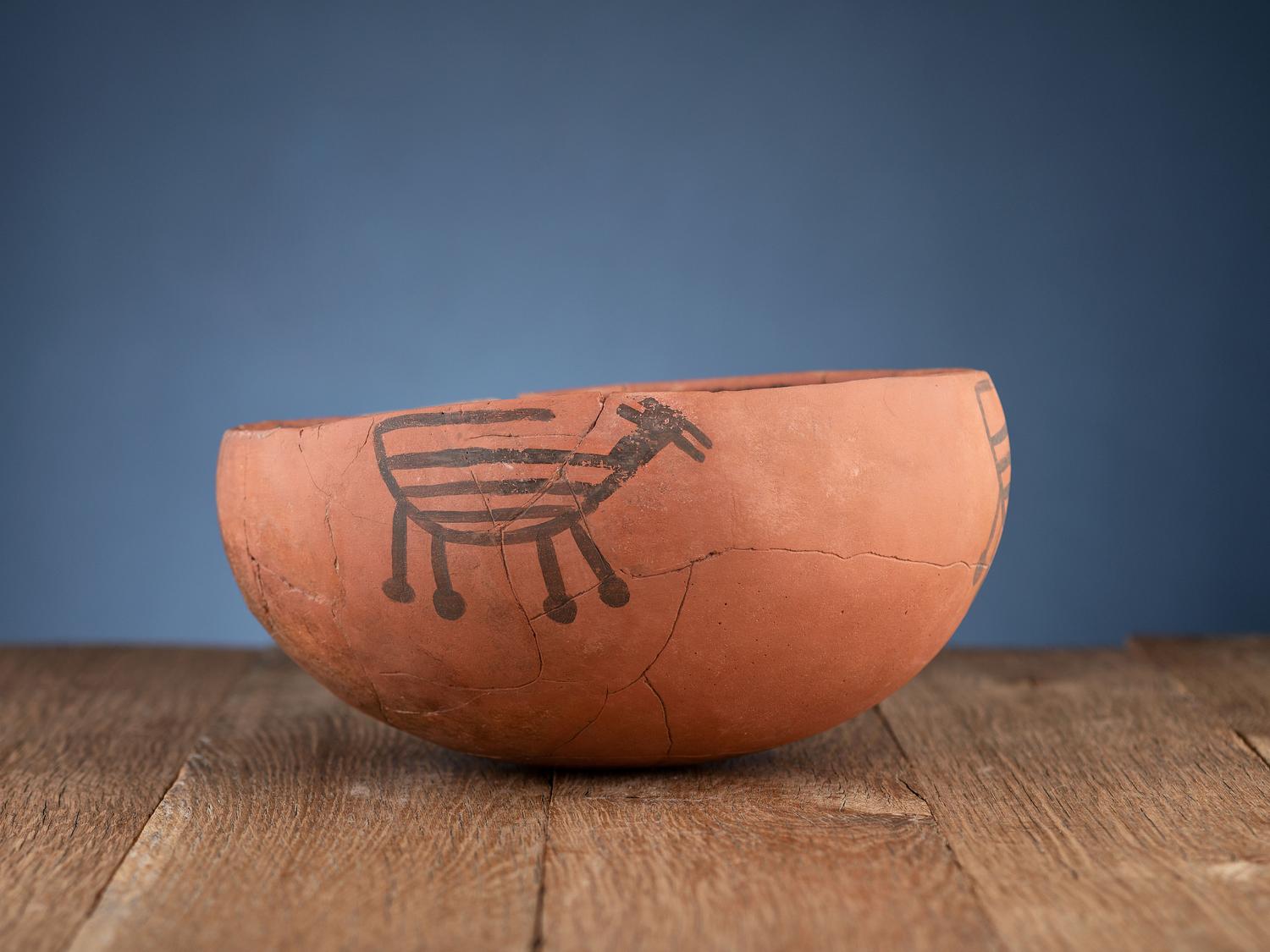 Pinedale Black-on-Red and St. Johns Polychrome Pottery Bowls