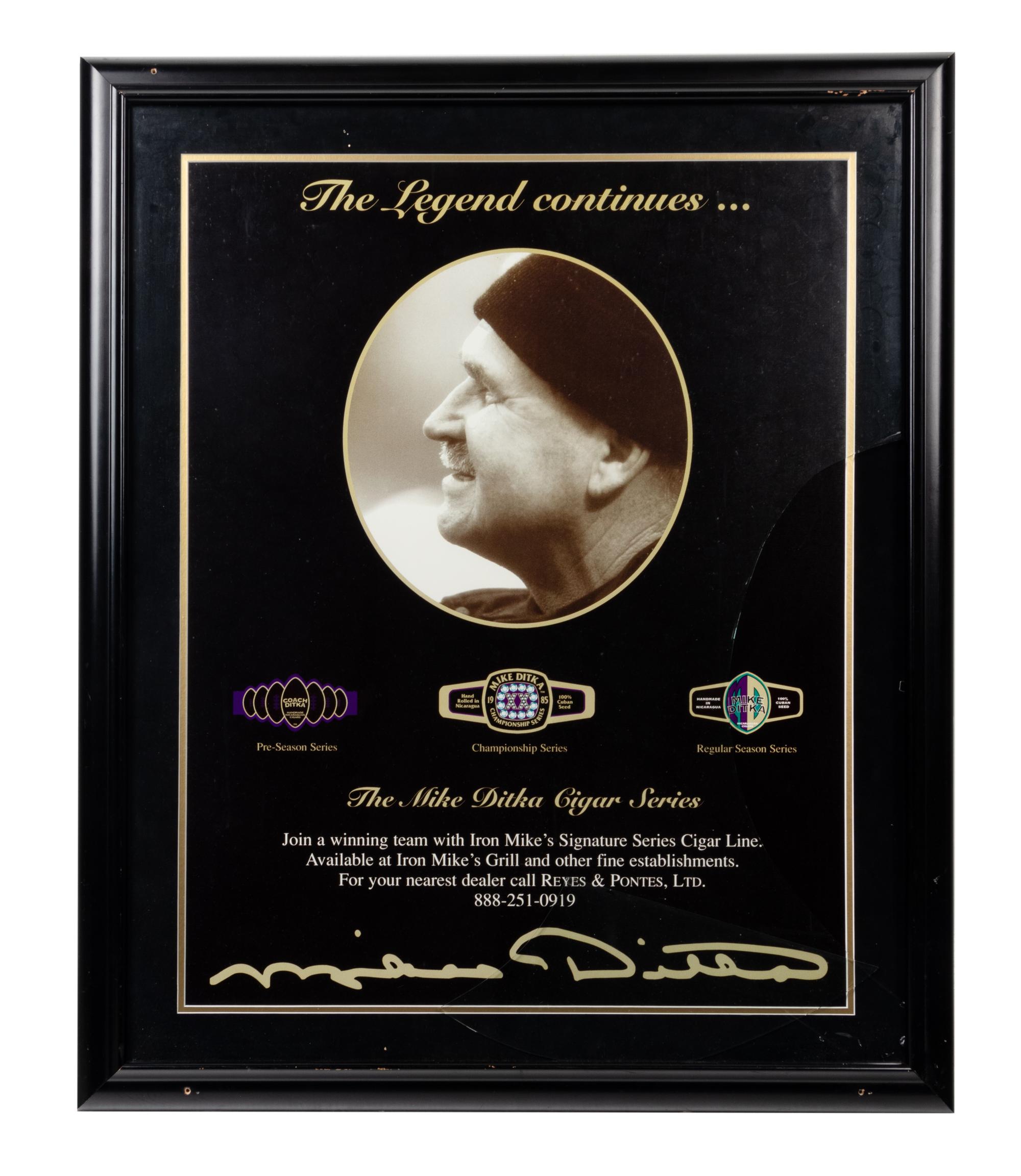 A Group of Five Advertisements Formerly Displayed at Mike Ditka’s Restaurant