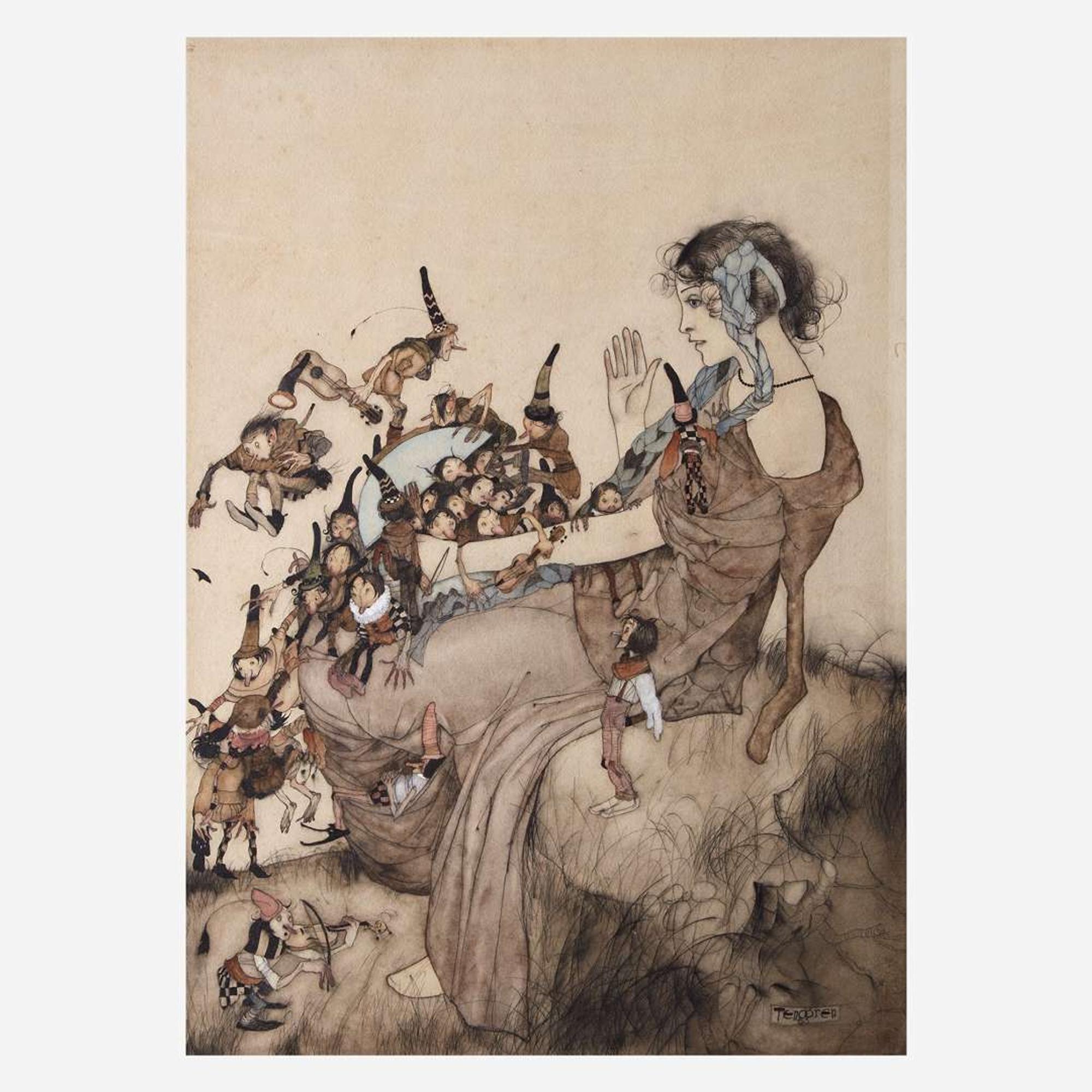 Gustaf Tenggren (American, 1896-1970) Illustration from D'Aulnoy's Fairy Tales