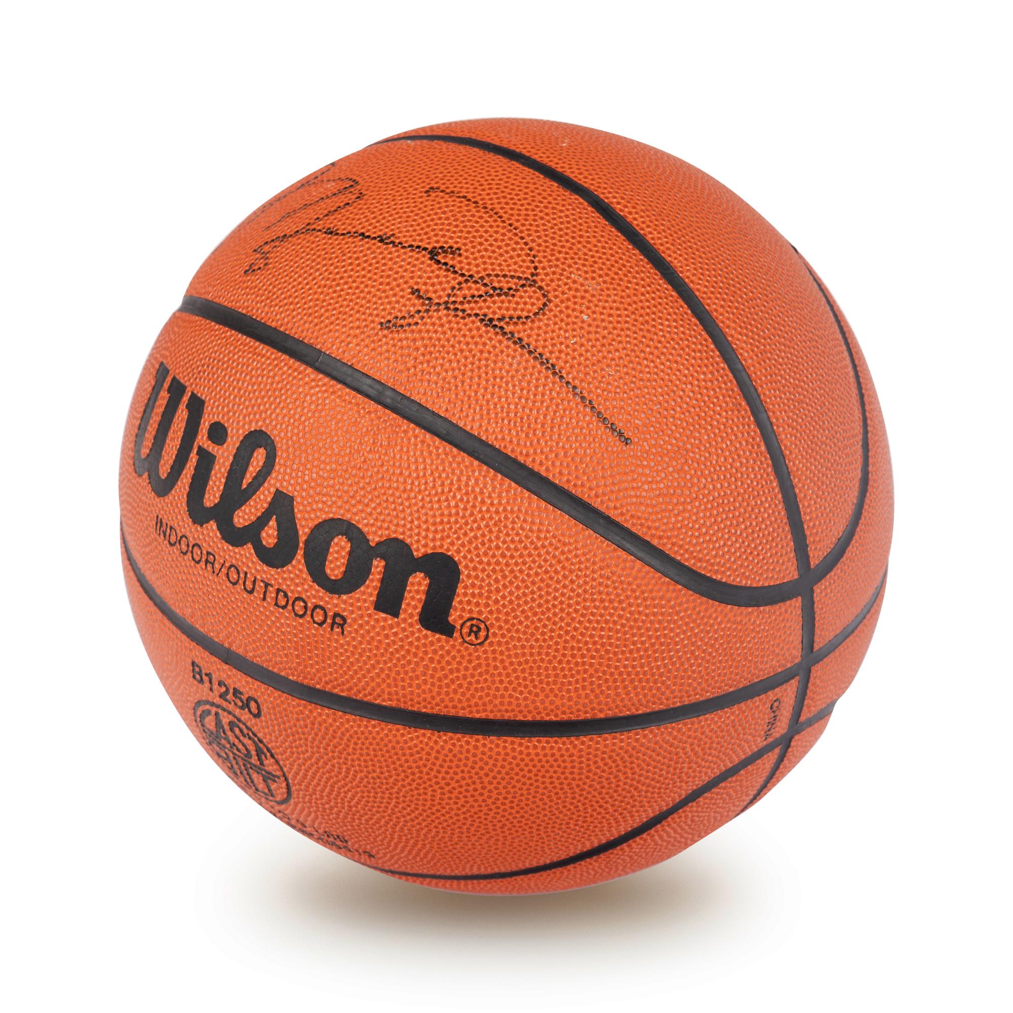 A Michael Jordan Signed Autograph Wilson Basketball (Beckett Authentication Services Letter BAS Certified),