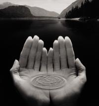 Jerry Uelsmann (1934-2022) Untitled (Hands holding water), 2002